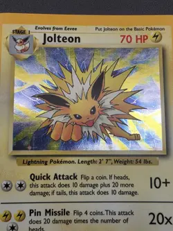 Pokemon TCG Jolteon Jungle 4/64 Holo Unlimited (No Symbol Misprint) - Image 2