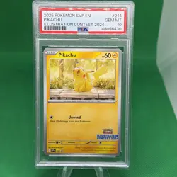 2025 POKEMON SVP EN-SV BLACK STAR PROMO ILLUSTRATION CONTEST 2024 PIKACHU PSA 10 - Image 1
