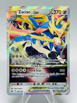Zacian VSTAR 096/159 Pokemon TCG: Sword & Shield - Crown Zenith Ultra Rare Holo - Image 1