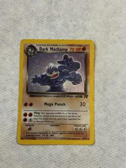 Pokemon Dark Machamp 10/82 Team Rocket Holo Rare Unlimited 70 HP English - Image 1