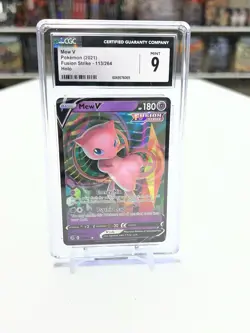 MEW V POKEMON 2021 FUSION STRIKE HOLO CGC 9 - Image 1