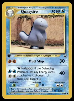 Pokemon Tcg Quagsire [1st Edition] #48 Pokemon Neo Revelation LP - Image 1