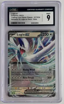 Lugia ex 017/034 TCG Classic Holo – Pokemon 2023 CGC 9 Mint - Image 1
