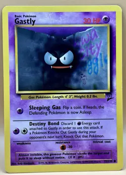 Gastly 75/130 – Base Set 2 (Common) - LP - WOTC 2000 Pokemon TCG - Image 1
