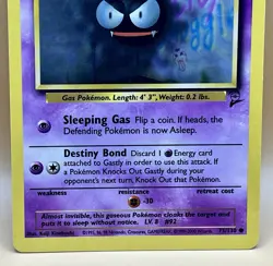 Gastly 75/130 – Base Set 2 (Common) - LP - WOTC 2000 Pokemon TCG - Image 3