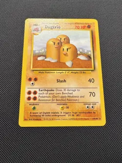 Pokemon TCG Dugtrio 19/102 Base Set Rare Near Mint 1999 WoTC - Image 2