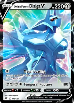 Origin Forme Dialga V 113/189 Ultra Rare Astral Radiance Pokemon TCG NM Holo - Image 2