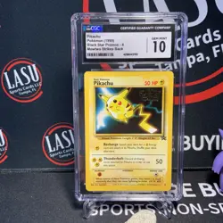 CGC10 Pokemon TCG Pikachu Black Star Promo Mewtwo Strikes Back 1999 - Image 1
