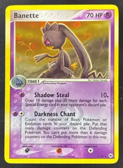 2004 Pokemon EX Hidden Legends #1/101 Banette Holo - Image 1