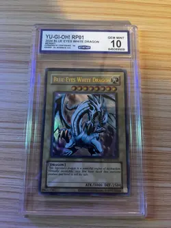 Blue Eyes White Dragon 2024 YU-GI-OH! RP01-RETRO PACK #EN001 CCG Gem Mint 10 - Image 3