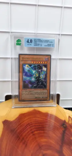 Yu-Gi-Oh! Barrel Dragon MRD-126 1st Edition Ultra Rare MNT 4.0 Graded Vintage - Image 1