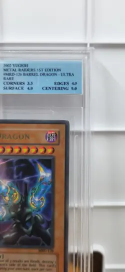 Yu-Gi-Oh! Barrel Dragon MRD-126 1st Edition Ultra Rare MNT 4.0 Graded Vintage - Image 3