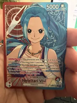 Bandai One Piece CCG Nefeltari Vivi Leader EB03-001 Heroines Edition 5000 Power - Image 1