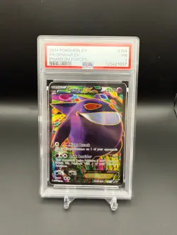 2014 POKEMON XY PHANTOM FORCES #114 FULL ART/GENGAR EX PSA 1 - Image 1