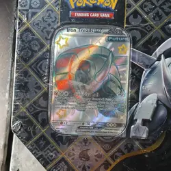 Pokemon Scarlet & Violet Paldean Fates Iron Treads EX Tin Box Promo Booster - Image 2