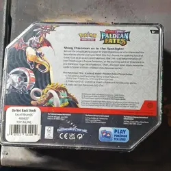 Pokemon Scarlet & Violet Paldean Fates Iron Treads EX Tin Box Promo Booster - Image 5