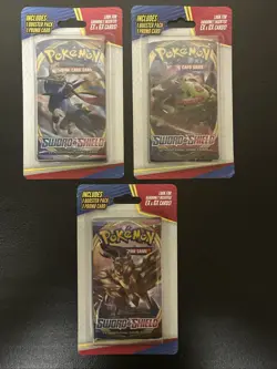 Pokemon TCG: Sword & Shield Base Lot Of 3x Packs New Factory Sealed - Image 1
