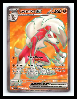 💥 Lycanroc ex 241/193 Sv02: Paldea Evolved Holo Pokemon TCG - Image 1