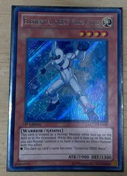 MP YUGIOH ELEMENTAL HERO NEOS ALIUS LCGX-EN028 SECRET 1ST ED - Image 1