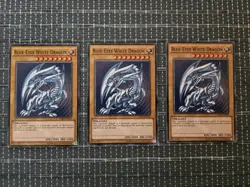Yugioh Blue Eyes White Dragon LDK2-ENK01 (X3) Card Lot Original Kaiba Art - Image 1