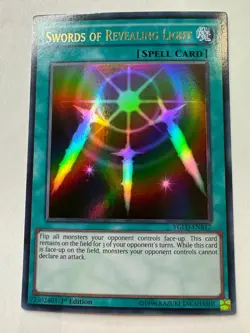 YUGIOH Swords of Revealing Light Ultra Rare 1st Edition YGLD-ENB17 - Image 1