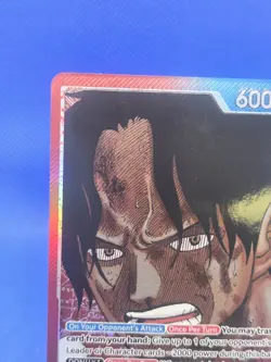 One Piece Carrying On His Will Portgas D Ace OP13-002 Alternate Alt Art Leader - Image 3