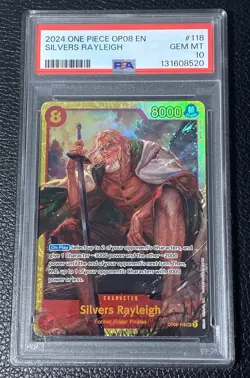 Silvers Rayleigh OP08-118 foil PSA 10 GEM SEC 2024 One Piece - Image 1