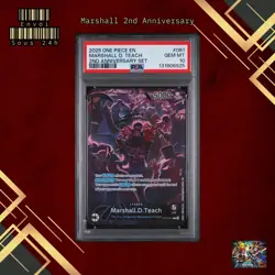 🏴󠁧󠁢󠁥󠁮󠁧󠁿 MARSHALL D TEACH PSA 10 - 2ND ANNIVERSARY SET OP09-081 One Piece - Image 1