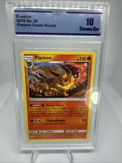 Flareon 25/236 Uncommon - Cosmic Eclipse Pokemon Card GRADED CCG 10 - Image 1