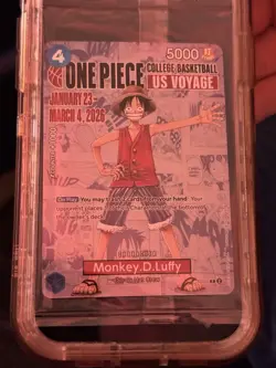 One Piece CCG Monkey.D.Luffy US Voyage P-055 Promo Card 2026 5000 Power (SEALED) - Image 2