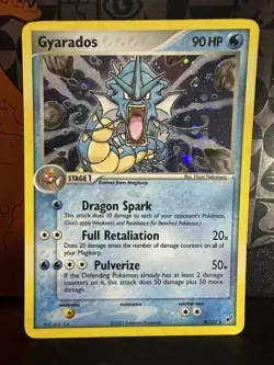 2005 Gyarados EX Deoxys Holo 8/107 - LP - Pokemon Card Rare - Image 1