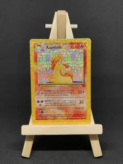 Rapidash HOLO Prism Jungle Vending Golden Sticker Rare Pokemon Card Vintage 90's - Image 1