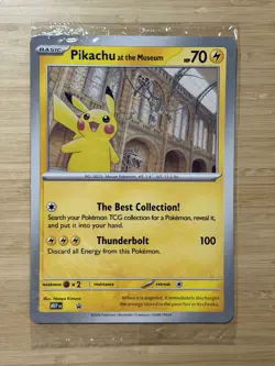 Pokemon - Pikachu At The Museum Jumbo Promo Card TCG [Natural History] London - Image 1