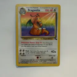 Pokemon Dragonite 19/62 Fossil Rare 100 HP Stage 2 Regular Unlimited Card - Image 1