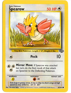 Spearow 62/64 Jungle Set Pokemon Card - Image 1