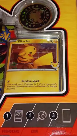 Pokemon Day 2026 Pikachu Promo Card, Coin & 3 Booster Packs 30th Anniversary Box - Image 2