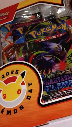Pokemon Day 2026 Pikachu Promo Card, Coin & 3 Booster Packs 30th Anniversary Box - Image 3