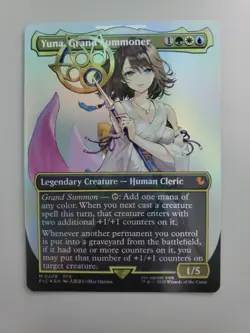 MTG Yuna, Grand Summoner Commander: Final Fantasy Foil Borderless Mythic - Image 1