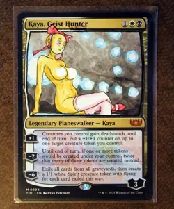 Kaya, Geist Hunter Altered Art Hand Painted MTG Magic the Gathering Ms Pacman - Image 1