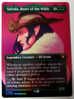 MTG: Commander Masters - Selvala, Heart of the WIlds - FOIL Borderless 1064 NM - Image 1