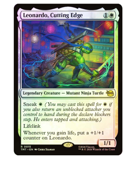 Leonardo, Cutting Edge - Foil Teenage Mutant Ninja Turtles MTG - Image 1