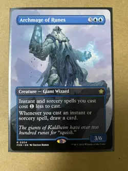 Archmage of Runes BORDERLESS RARE Foundations MTG FDN Magic The Gathering NEW - Image 1