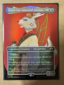 Pearl-Ear, Imperial Advisor FOIL BORDERLESS RARE Modern Horizons 3 MTG MH3 Magic - Image 1