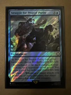 Struggle for Project Purity SURGE FOIL RARE Fallout Universes PIP MTG Magic NEW - Image 1