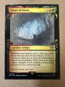 Doors of Durin SCROLL RARE Lord of the Rings LTC MTG Magic the Gathering * NEW * - Image 1