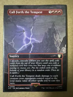 Call Forth the Tempest BORDERLESS RARE Lord of the Rings LTC MTG Magic Gathering - Image 1
