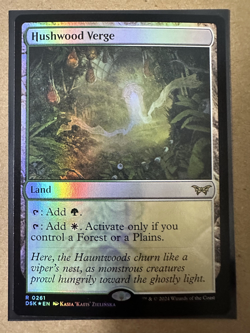 Hushwood Verge FOIL RARE Duskmourn House of Horror DSK MTG Magic Gathering NEW - Image 1