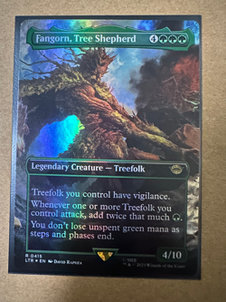 Fangorn, Tree Shepherd FOIL BORDERLESS Lord of the Rings LTR MTG Magic ROLLER - Image 1