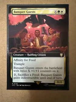 Banquet Guests EXTENDED RARE Lord of the Rings LTR MTG Magic Gathering NEW - Image 1