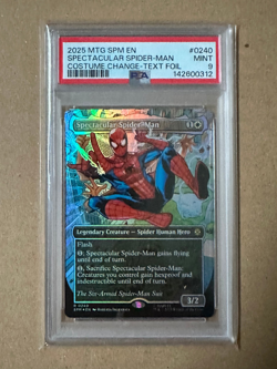 Spectacular Spider-Man 0240 TEXTURED FOIL PSA 9 MINT Marvel's Spider-Man SPM MTG - Image 1